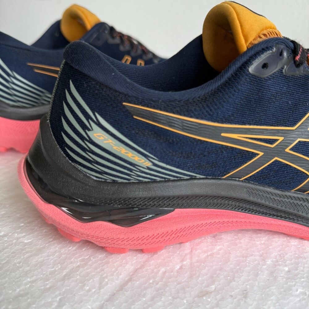 Asics GT 2000 11 Trail Running Shoes Blue/Papaya Womens Sz 9.5 Wide - Picture 9 of 13